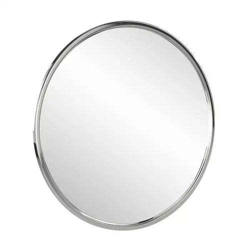 34" Round Wall Mirror with Stainless Steel Frame