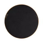 Set of 3 Round Wood Frame Wall Mirrors - Rustic Brown