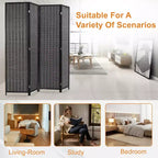 Bamboo Room Divider 4/6 Panel Folding Privacy Screen for Home Office or Restaurant