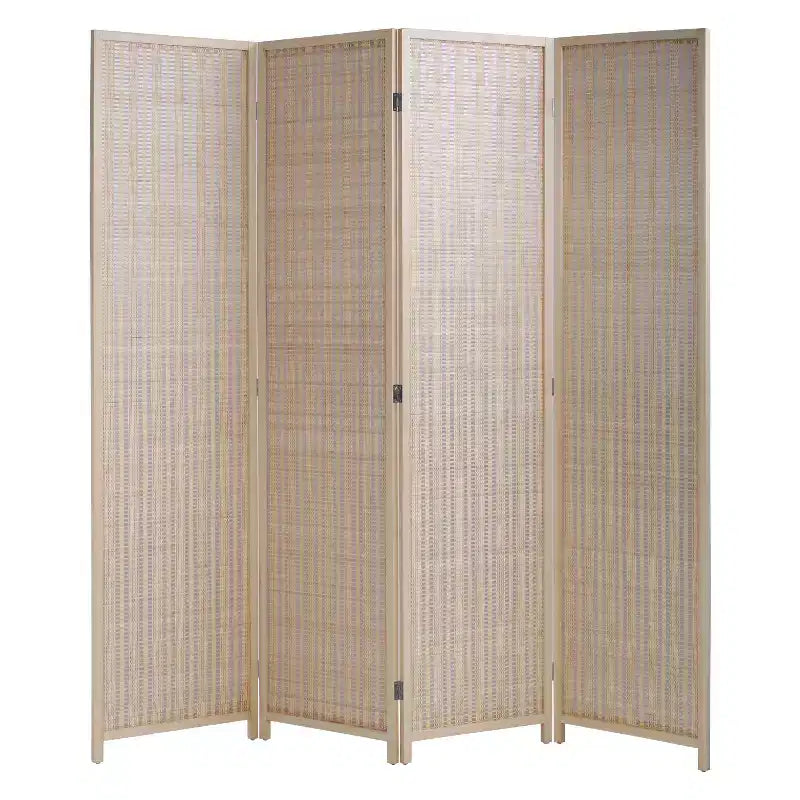 Bamboo Room Divider 4/6 Panel Folding Privacy Screen for Home Office or Restaurant