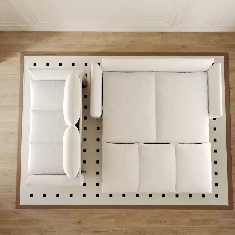 Convertible 3-Seat Velvet Sofa Bed, 70.9", Full Size