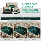 Convertible 3-Seat Velvet Sofa Bed, 70.9", Full Size