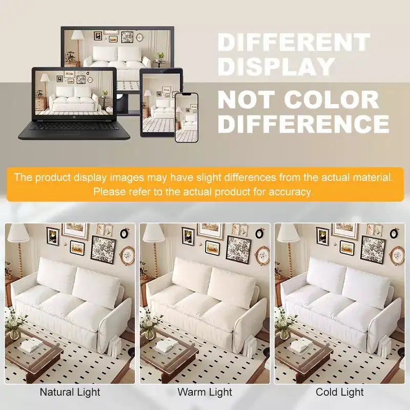 Convertible 3-Seat Velvet Sofa Bed, 70.9", Full Size