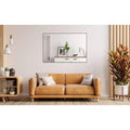 Oversized Aluminum Frame Mirror – 60x49 in, Wall Mounted or Freestanding