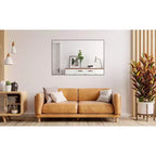 Oversized Aluminum Frame Mirror – 60x49 in, Wall Mounted or Freestanding