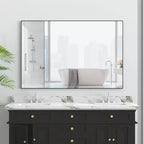 Oversized Aluminum Frame Mirror – 60x49 in, Wall Mounted or Freestanding