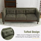 78W Modern Upholstered 3-Seat Sofa with Tufted Design for Living Room