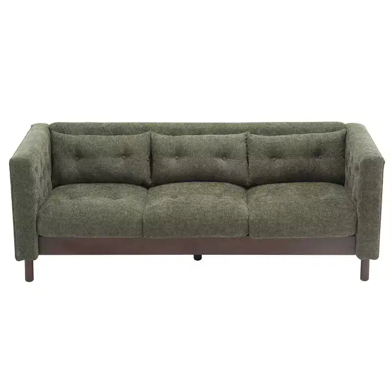 78W Modern Upholstered 3-Seat Sofa with Tufted Design for Living Room
