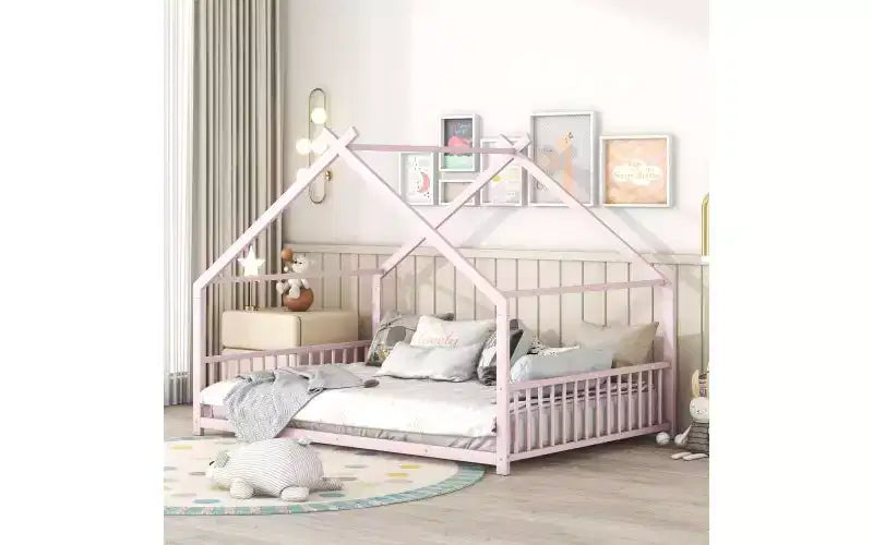 Full Size Metal House Bed Frame