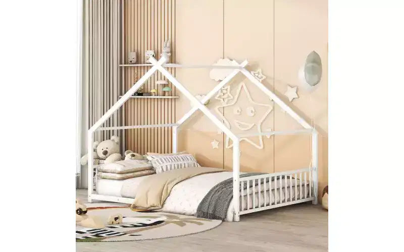 Full Size Metal House Bed Frame