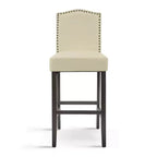 30" Rubberwood Upholstered Barstools (Set of 2)
