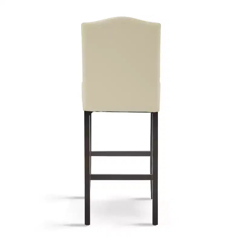 30" Rubberwood Upholstered Barstools (Set of 2)