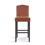 30" Rubberwood Upholstered Barstools (Set of 2)