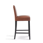 30" Rubberwood Upholstered Barstools (Set of 2)