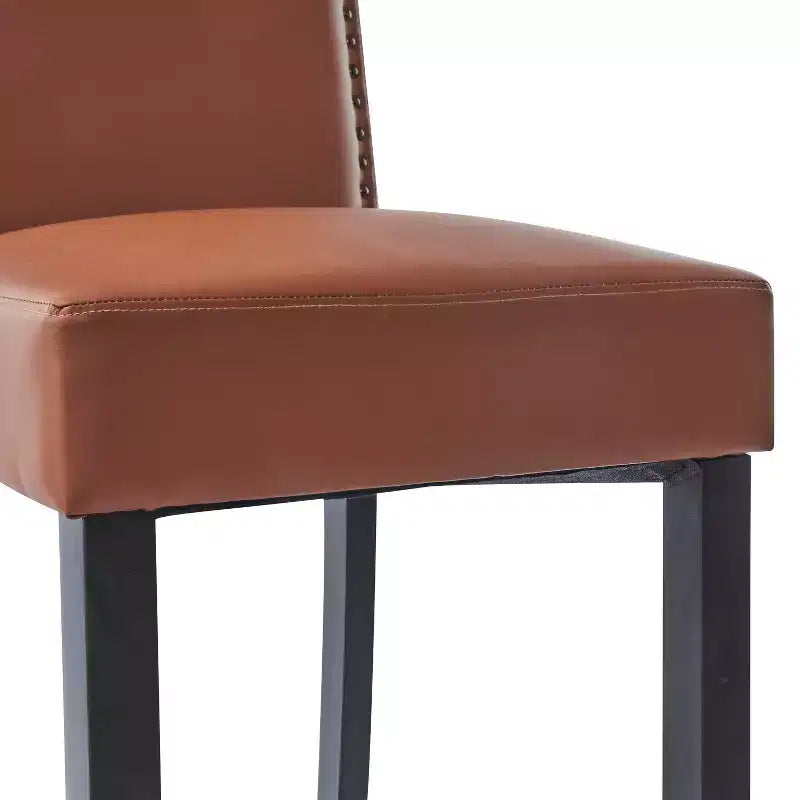30" Rubberwood Upholstered Barstools (Set of 2)