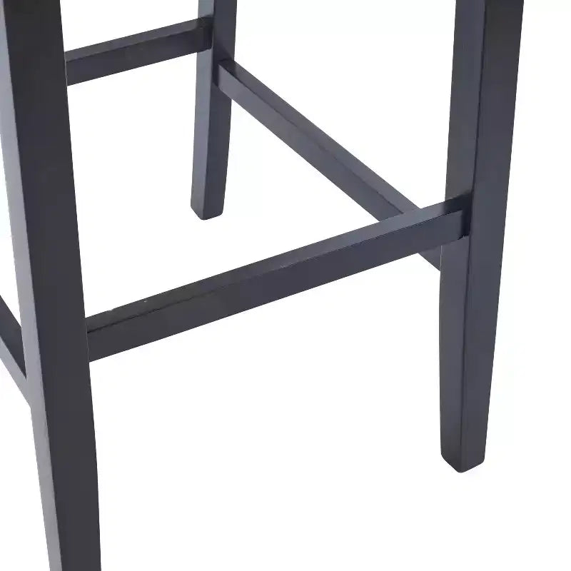 30" Rubberwood Upholstered Barstools (Set of 2)