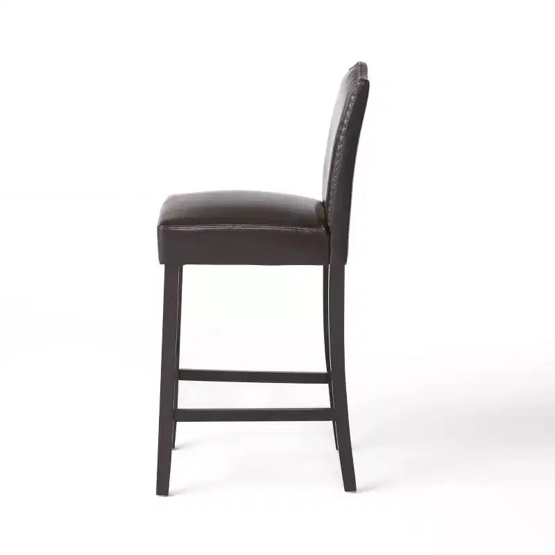 30" Rubberwood Upholstered Barstools (Set of 2)