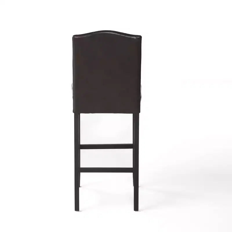 30" Rubberwood Upholstered Barstools (Set of 2)