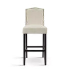 30" Rubberwood Upholstered Barstools (Set of 2)