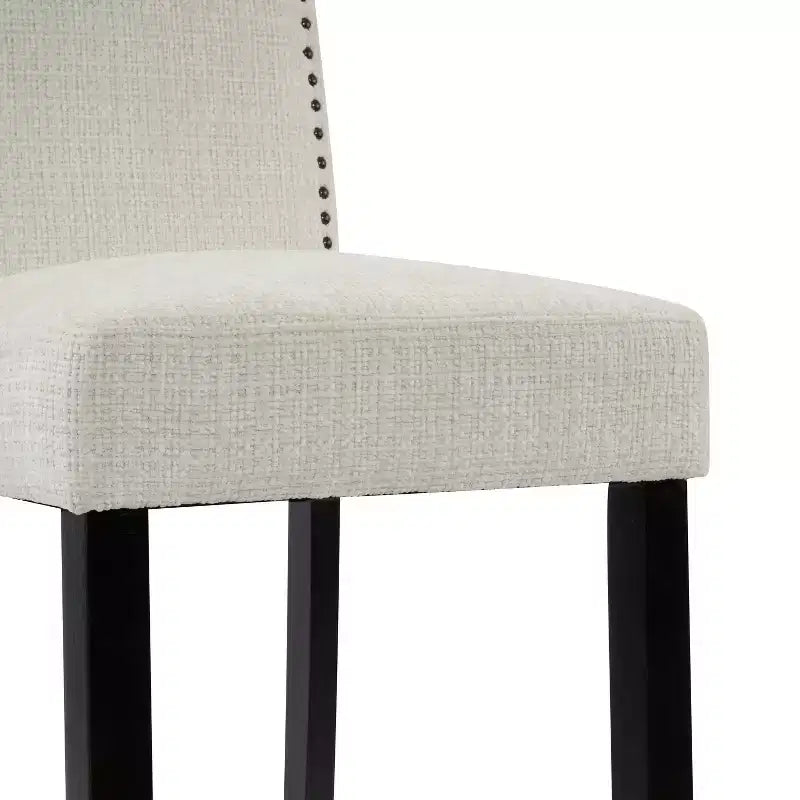 30" Rubberwood Upholstered Barstools (Set of 2)