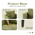 Modern Upholstered Arm Accent Chair for Bedroom and Living Room