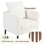 Modern Upholstered Arm Accent Chair for Bedroom and Living Room