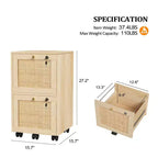 2-Drawer Beige Vertical File Cabinet