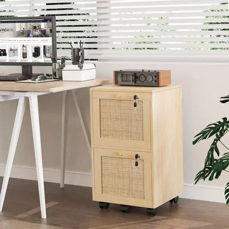 2-Drawer Beige Vertical File Cabinet