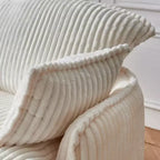 Convertible Sofa Chair with Ottoman – Corduroy Fabric, Compact Design