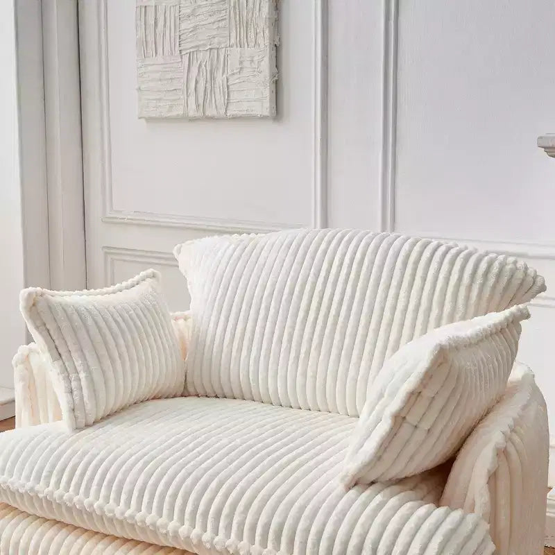 Convertible Sofa Chair with Ottoman – Corduroy Fabric, Compact Design