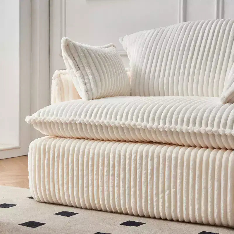 Convertible Sofa Chair with Ottoman – Corduroy Fabric, Compact Design