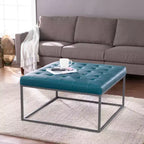 Upholstered Cocktail Ottoman - Blue