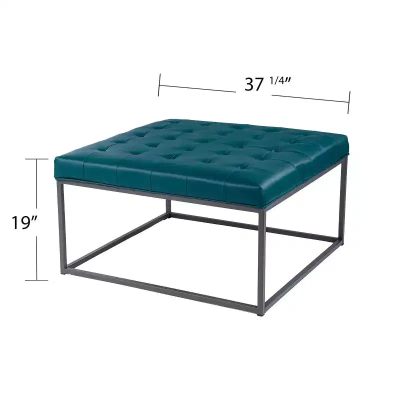 Upholstered Cocktail Ottoman - Blue