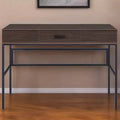 42-Inch Brown and Black Writing Desk