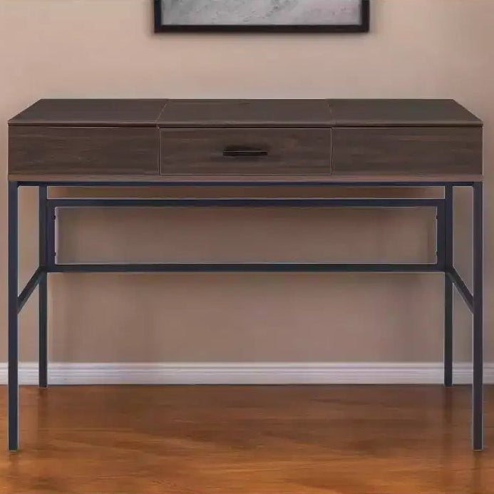 42-Inch Brown and Black Writing Desk