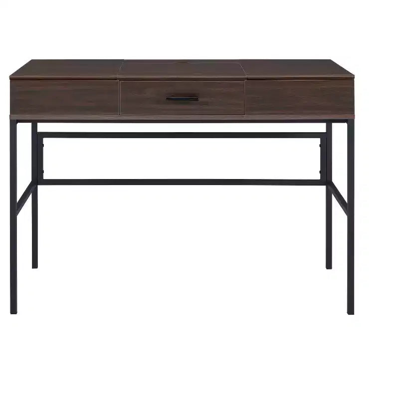 42-Inch Brown and Black Writing Desk