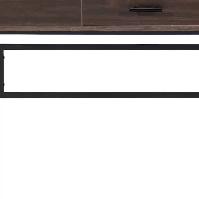 42-Inch Brown and Black Writing Desk
