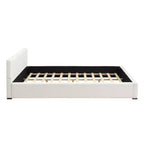 Modern Upholstered Platform Bed with Wide-Edge Headboard