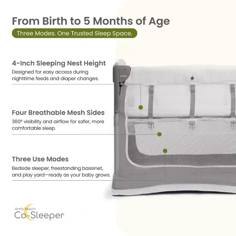 3-in-1 Bedside Bassinet and Play Yard