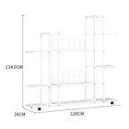 Multi-Tier Metal Plant Stand with Wheels