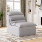 Upholstered Bean Bag Chair with Back Support