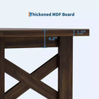 71-Inch Rectangular Farmhouse Dining Table with Trestle Base