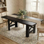 71-Inch Rectangular Farmhouse Dining Table with Trestle Base