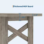 71-Inch Rectangular Farmhouse Dining Table with Trestle Base