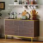 7-Drawer Dresser with Fluted Panel Design, 54 Inch Wide Chest of Drawers