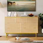 7-Drawer Dresser with Fluted Panel Design, 54 Inch Wide Chest of Drawers