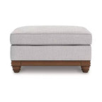 Ottoman, Textured Polyester Upholstery, Sandstone