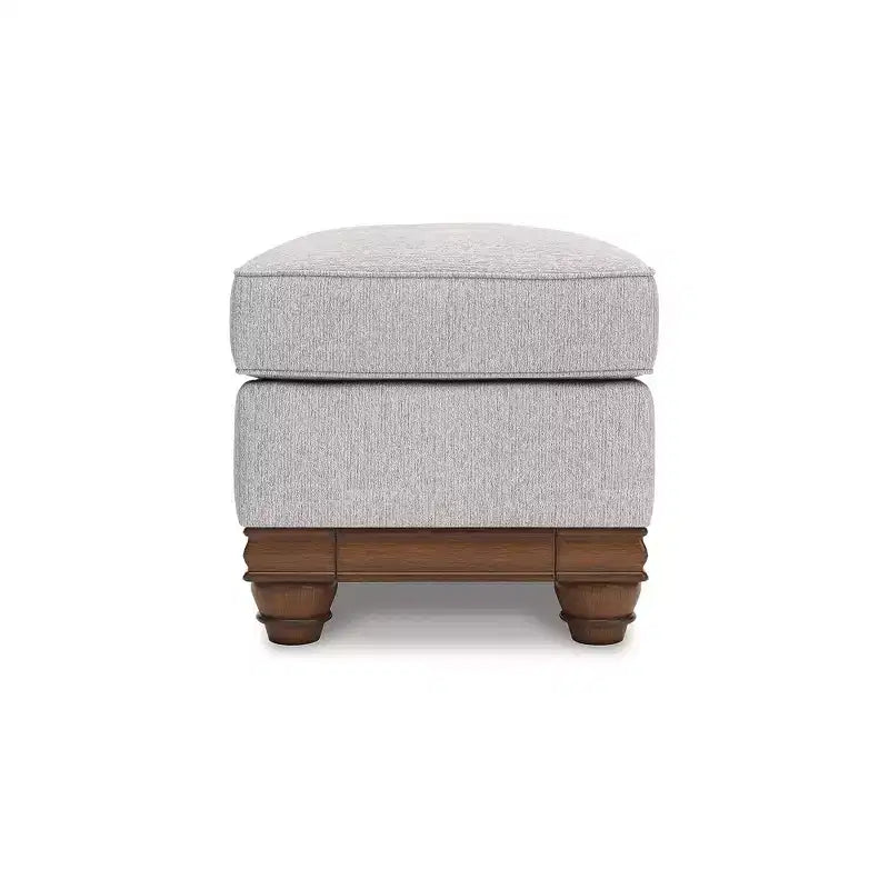 Ottoman, Textured Polyester Upholstery, Sandstone