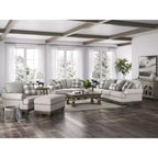Ottoman, Textured Polyester Upholstery, Sandstone