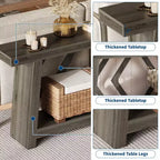 70.9" Entryway Console Table with 2-Tier Storage, Narrow Sofa Table for Hallway and Living Room
